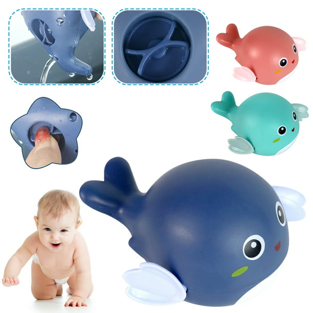 Newborn Baby Infants Swim Dolphin Wound-Up Chain Clockwork Bathing Bathroom Toy 